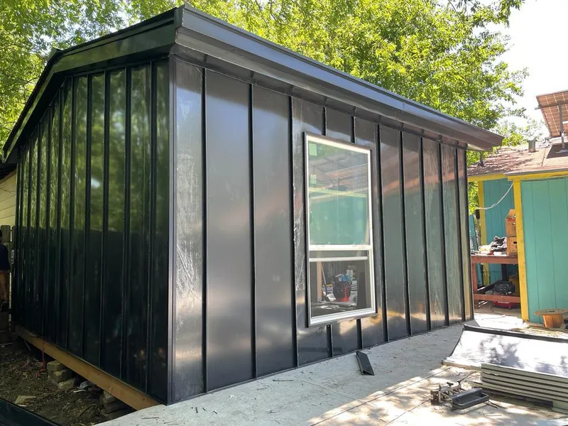 Black standing seam metal wall panels for Metal Roof Installation in Larchmont